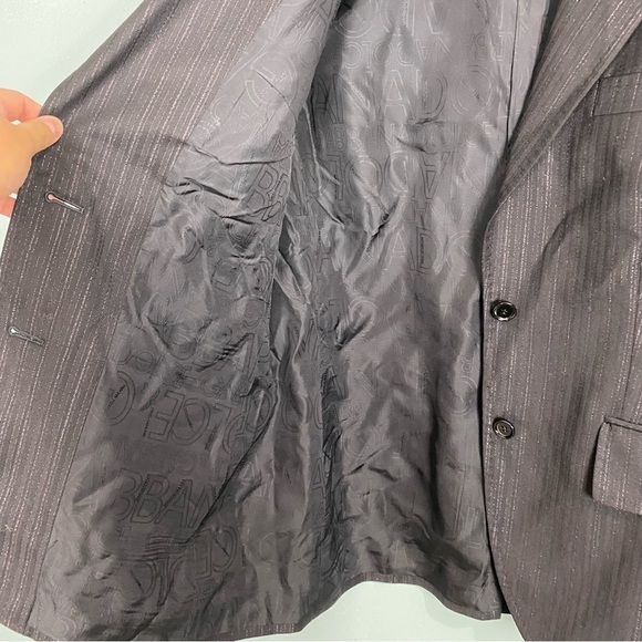 Dolce & Gabbana Pinstripe Metallic Blazer Sz 48 or US 38 Black Read Description - Picture 9 of 15